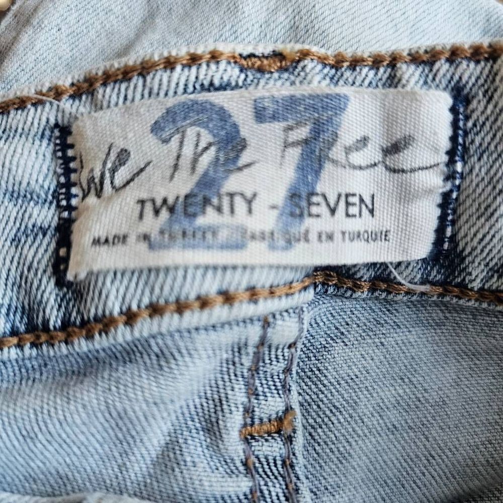 We the free free people juniors sz 27 wash blue high rise skinny jeans - Picture 6 of 7